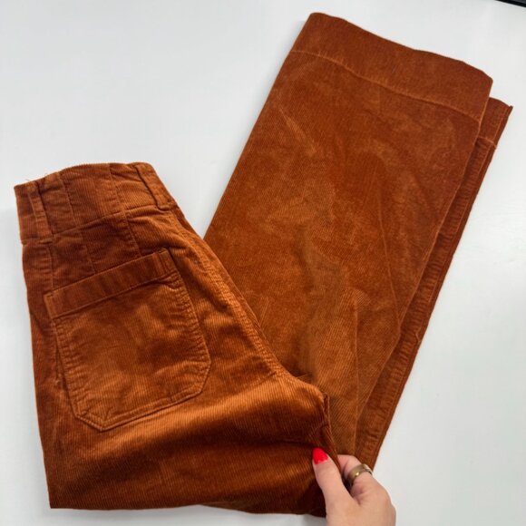 Anthropologie Maeve The Colette Corduroy Crop Wide-Leg Pants Size 25 - Picture 10 of 14